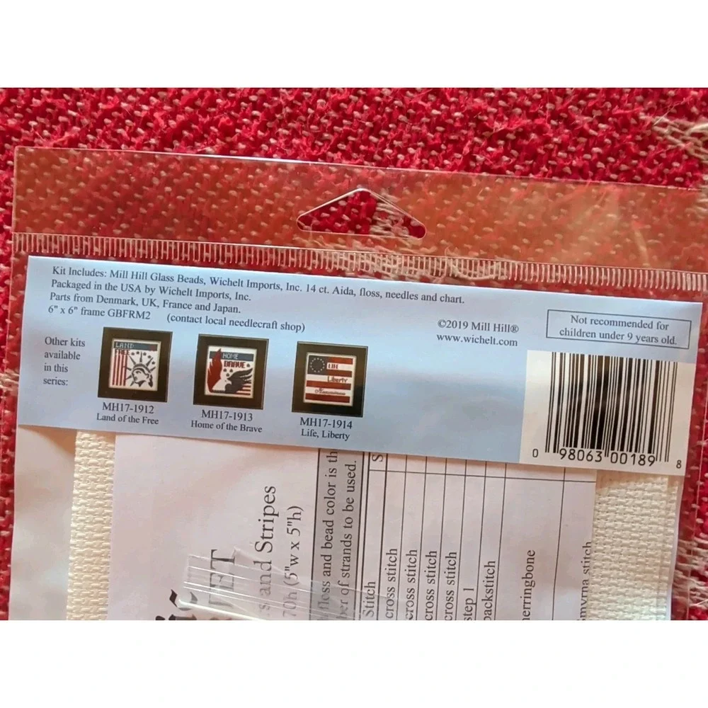 New Vintage Patriotic Quartet Stars Stripes 5x5
